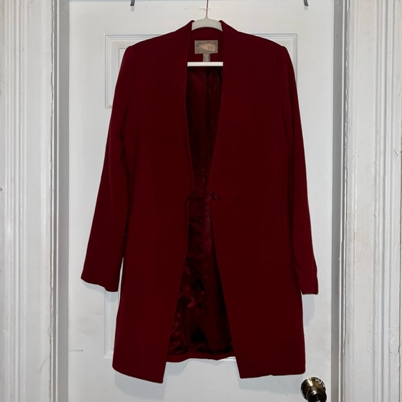 FOREVER 21 Burgundy Day Coat - Picture 1 of 3
